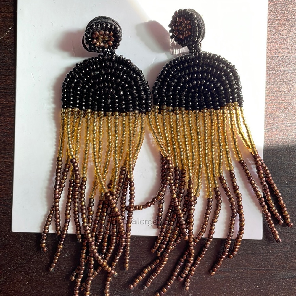 Long boho style earrings